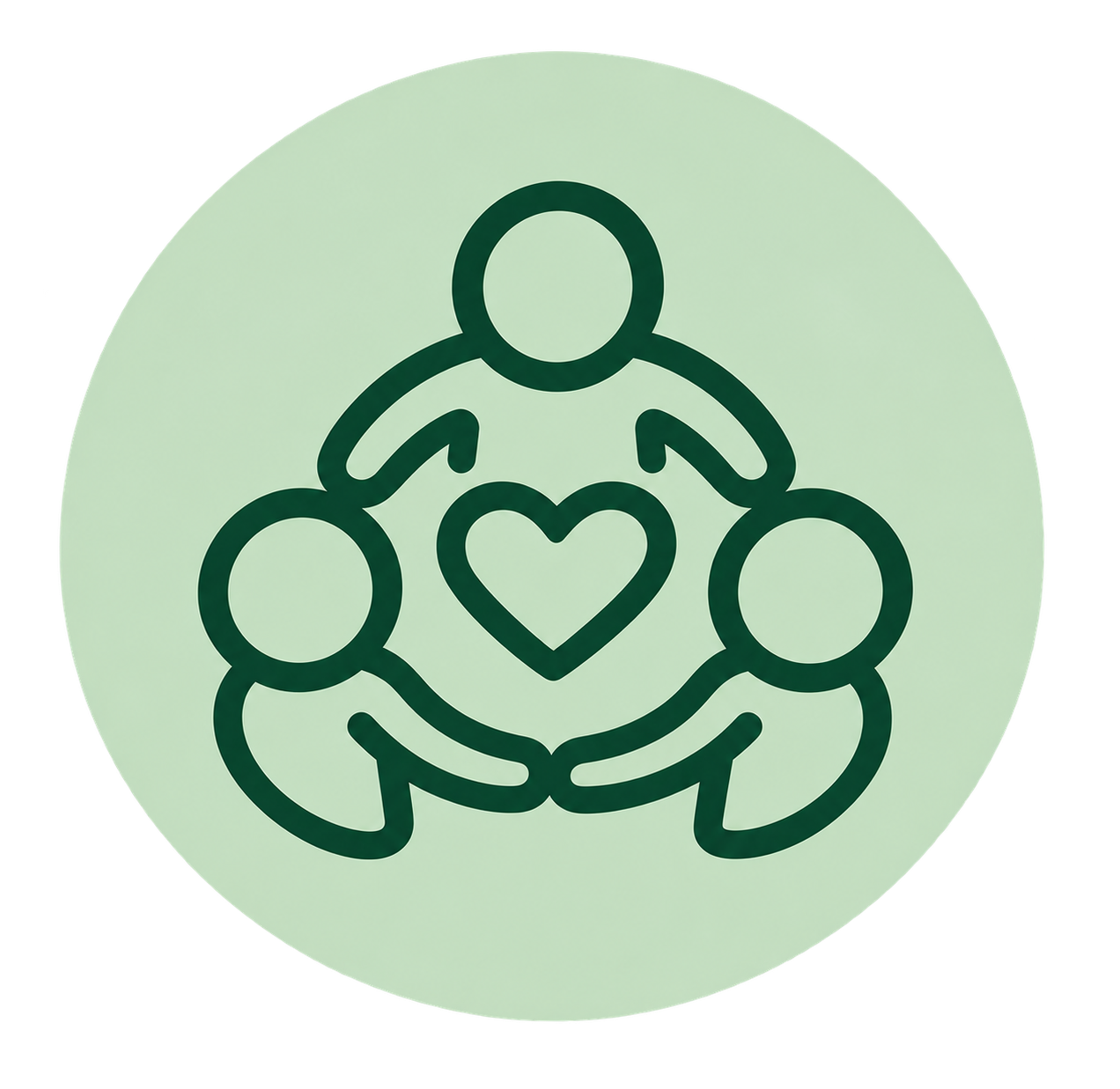 Männchen im Kreis mit Herz